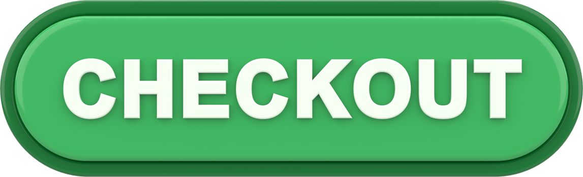 3D checkout button. 3D illustration.